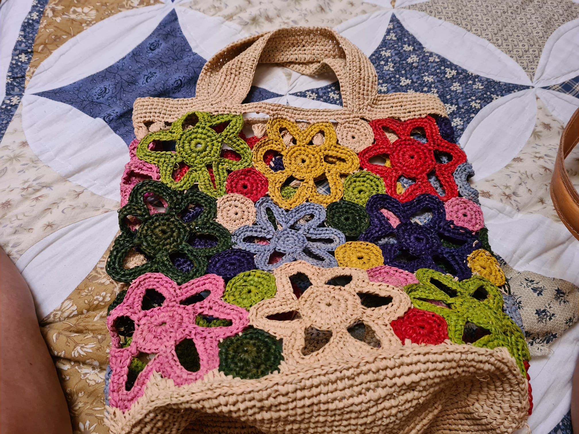  Sac en raphia macramé