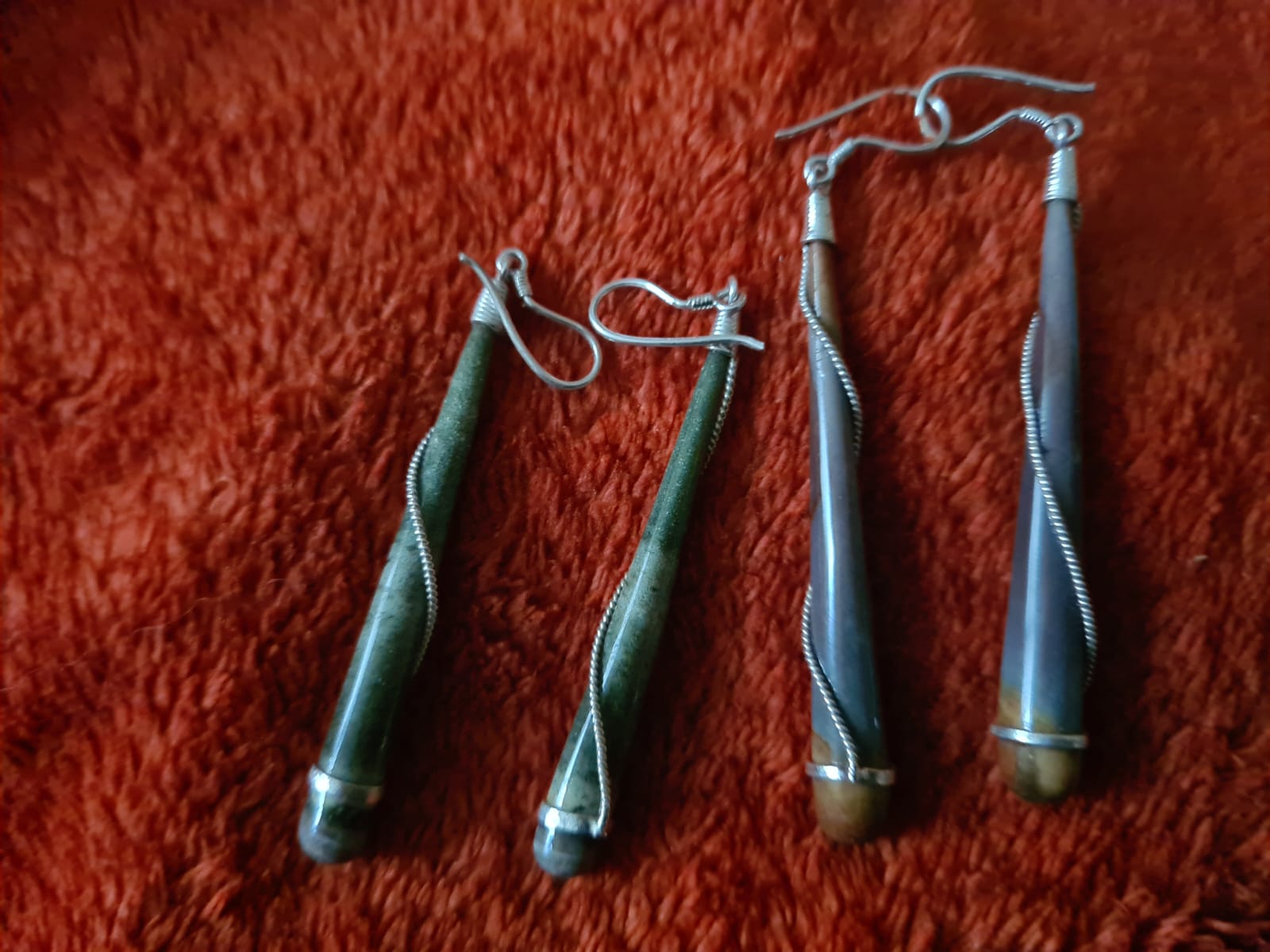  Boucles d'oreilles en pierre